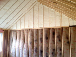 Further reduce your energy costs with spray foam insulation to prevent leaking air